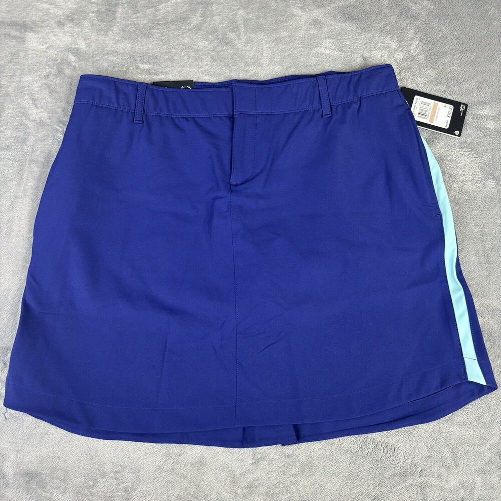 Under Armour Women 12 Golf Skort UA Links Woven w/ Shorts Blue Solid New $70